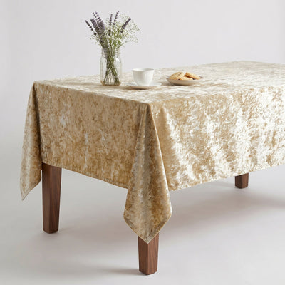 Riverdale Crushed Velvet Tablecloth – Gold