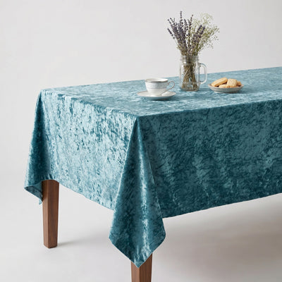 Riverdale Crushed Velvet Tablecloth – Seafoam