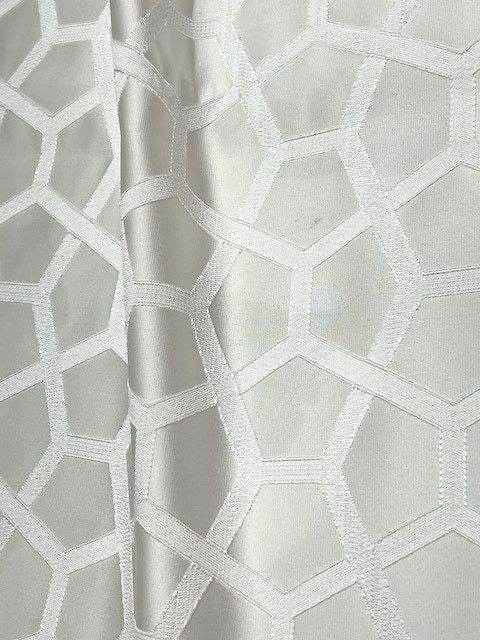 white SAPPHIRE Jacquard Fabric by the Yard - 118 Inch Wide