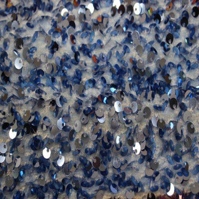 Stretch Velvet Sequin Fabric – French Blue