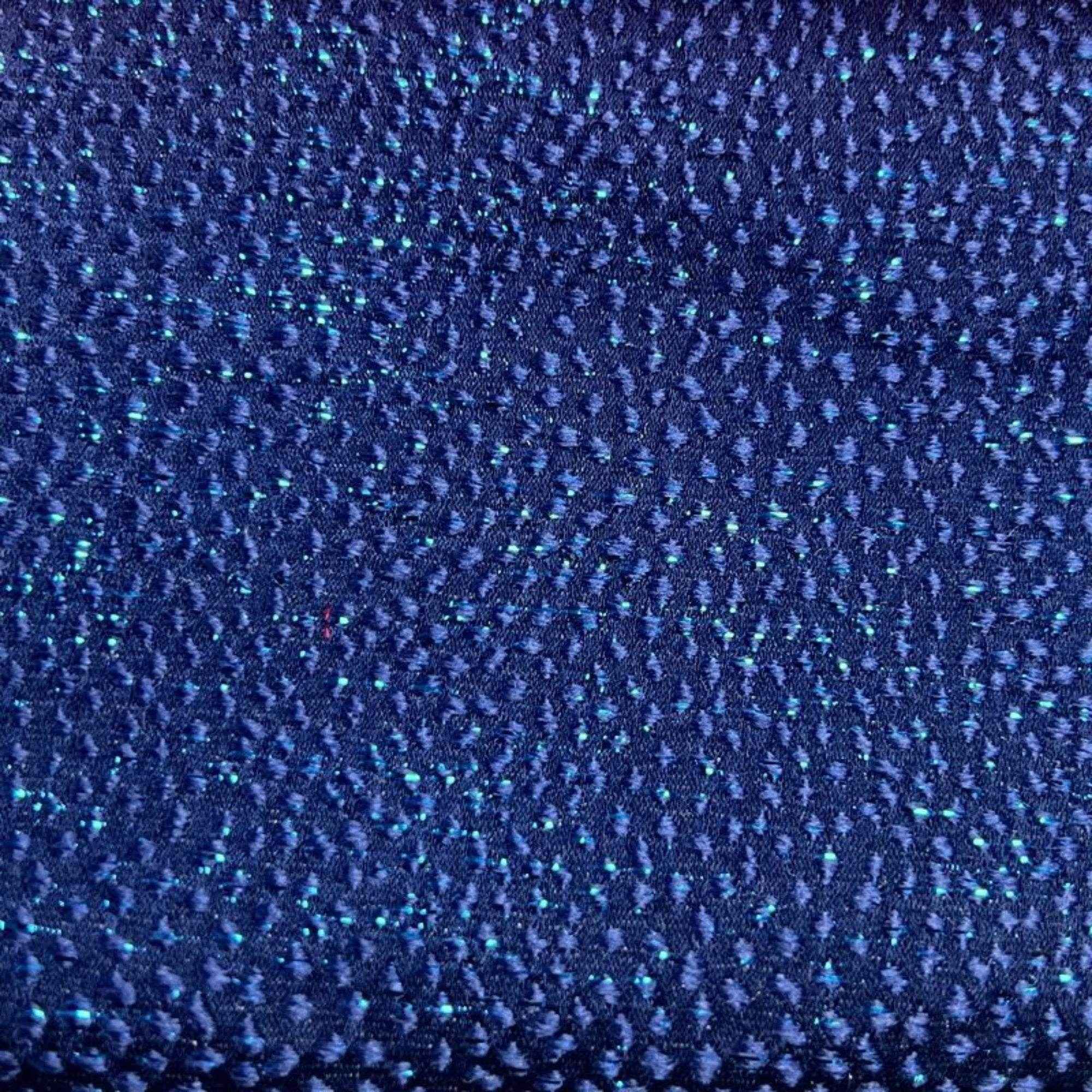 Deep Navy Sparkle Metallic Jacquard Fabric by the Yard - 115 Inch Wide