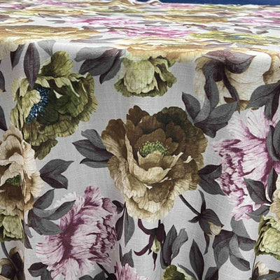 Spring Garden Digital Print Fabric – Purple/Green