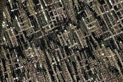 Stanley Sequin Fabric – Black Gold