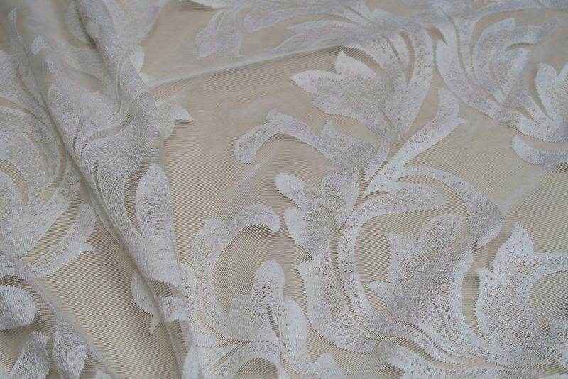 ivory STERLING Lace Fabric by the Yard - 55 Inch Wide