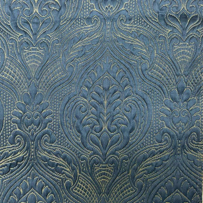 Treasure Jacquard Fabric – Navy/Gold