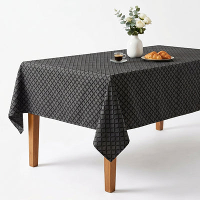 Times Table Jacquard Tablecloth – Charcoal