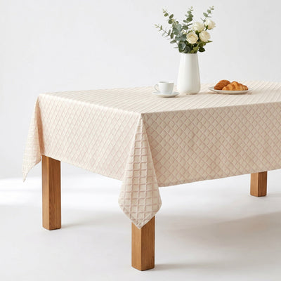 Times Table Jacquard Tablecloth – Ivory