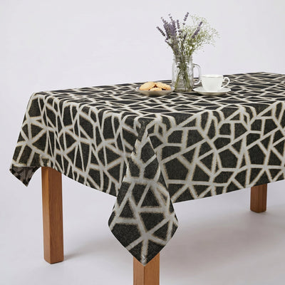 Triangle Jacquard Tablecloth – Midnight