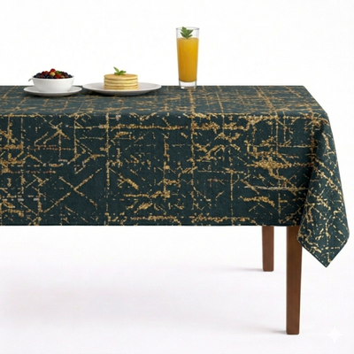 Mumbai Sparkling Jacquard Tablecloth – Midnight