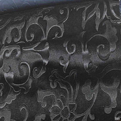 Vails Brocade Velvet Fabric – Black