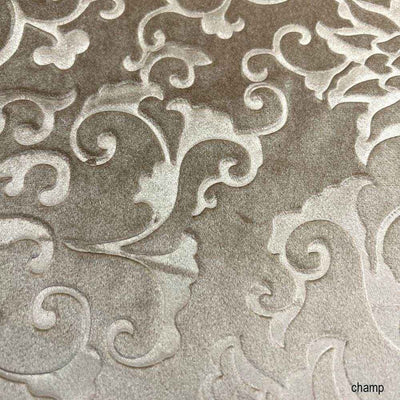 Vails Brocade Velvet Fabric – Champagne