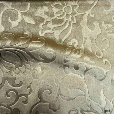 Vails Brocade Velvet Fabric – Gold