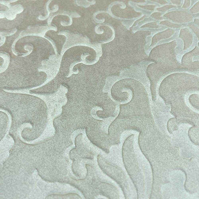Vails Brocade Velvet Fabric – Ivory