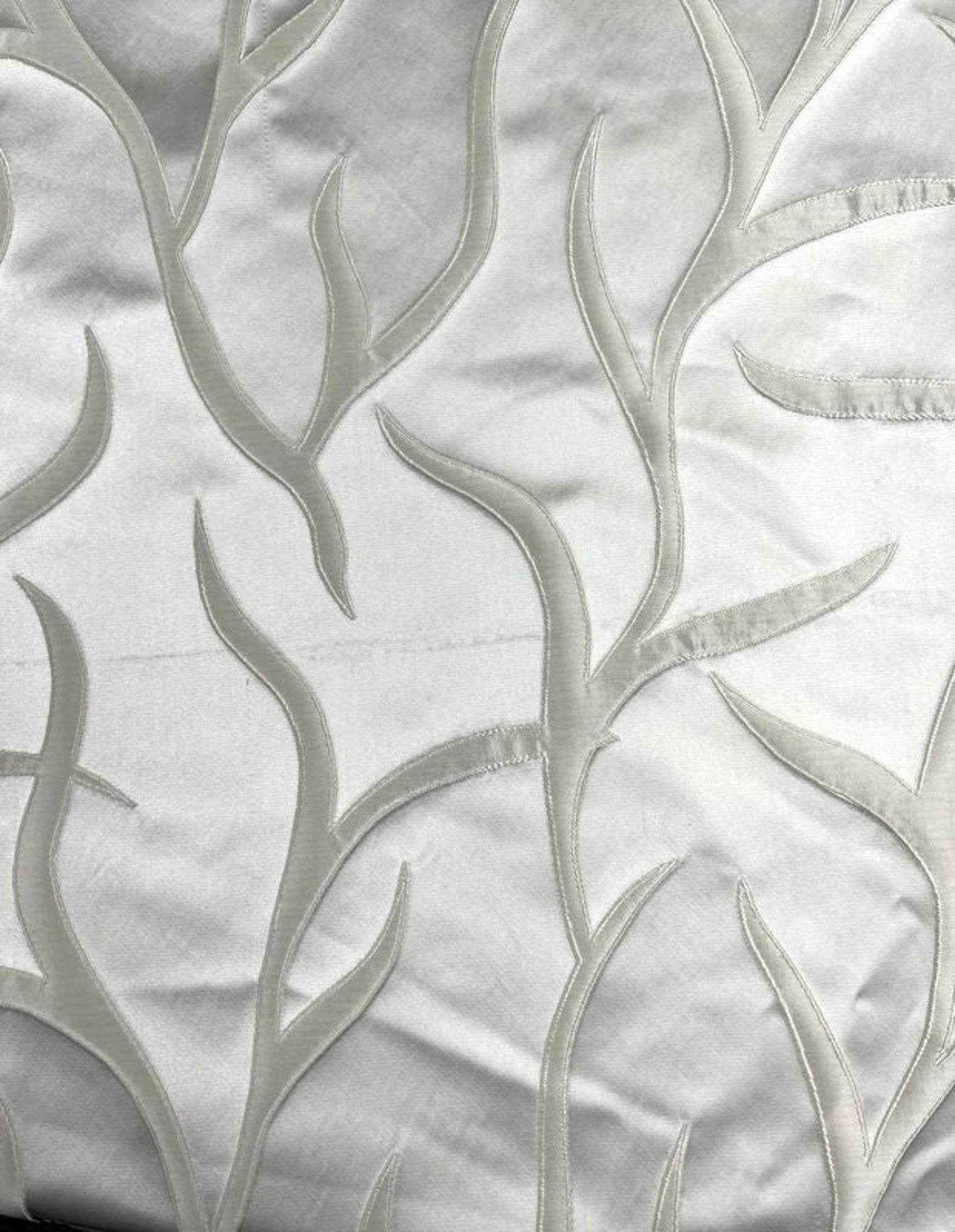Off White Vine tree Jacquard Fabric by the Yard - 115 Inch Wide