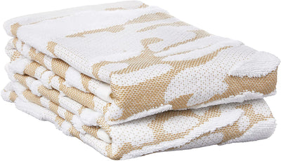 Violet Linen Marquis Gold Pattern Hand Towels Set of Two