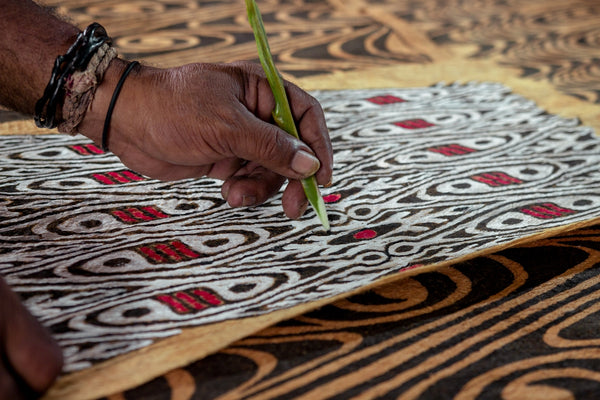 Hand-painted traditional art featuring intricate patterns and vibrant colors.