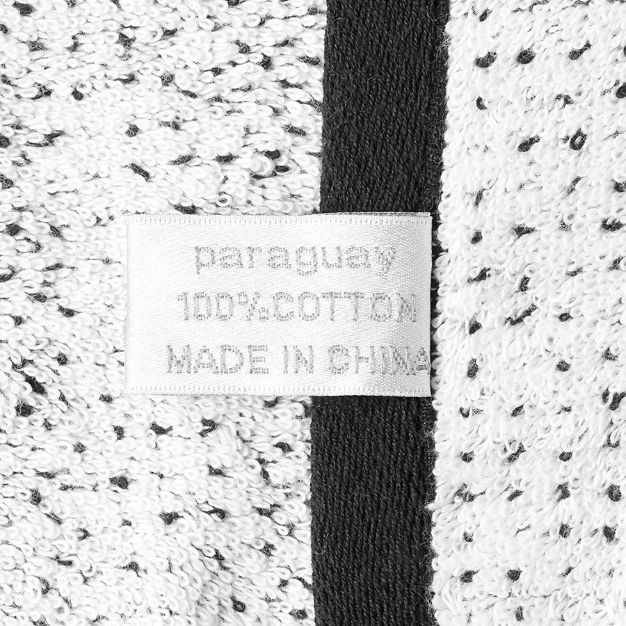 Violet Linen Paraguay Black Stripe Pattern Hand Towels Set of Two