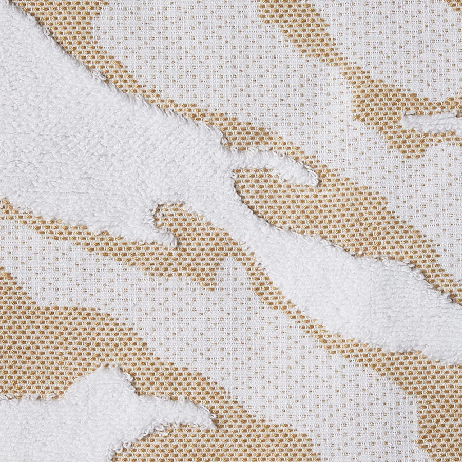 Violet Linen Marquis Gold Pattern Hand Towels Set of Two