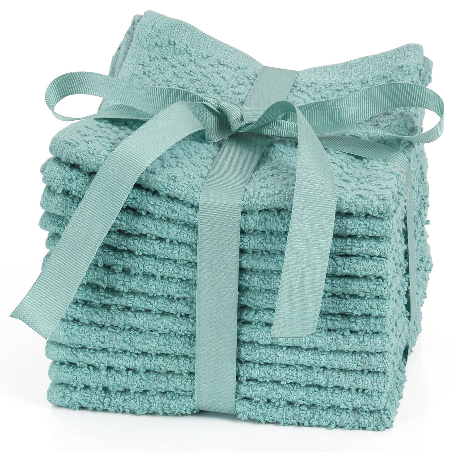 Zero Puff Bump Texture Pattern Luxurious Washcloths Set - Pack of 12
