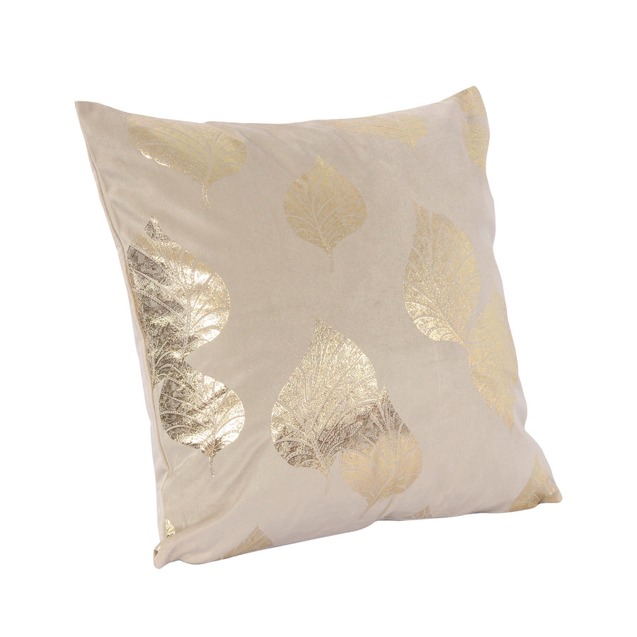Violet Linen Seasonal Xmas Christmas Holiday Leaves Pattern Decorative Accent Throw Pillow