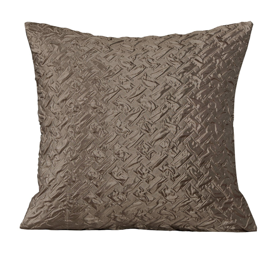 Violet Linen Silky Pleated Pattern Decorative Accent Throw Pillow Cover