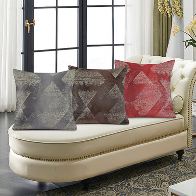 Violet Linen Pacifica Geometric Pattern Decorative Accent Throw Pillow