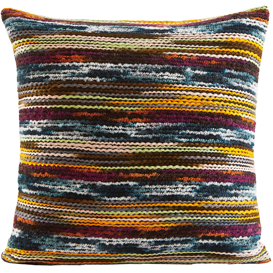 Chenille Accentuation Exotic Stripes Pattern Decorative Accent Throw Pillow