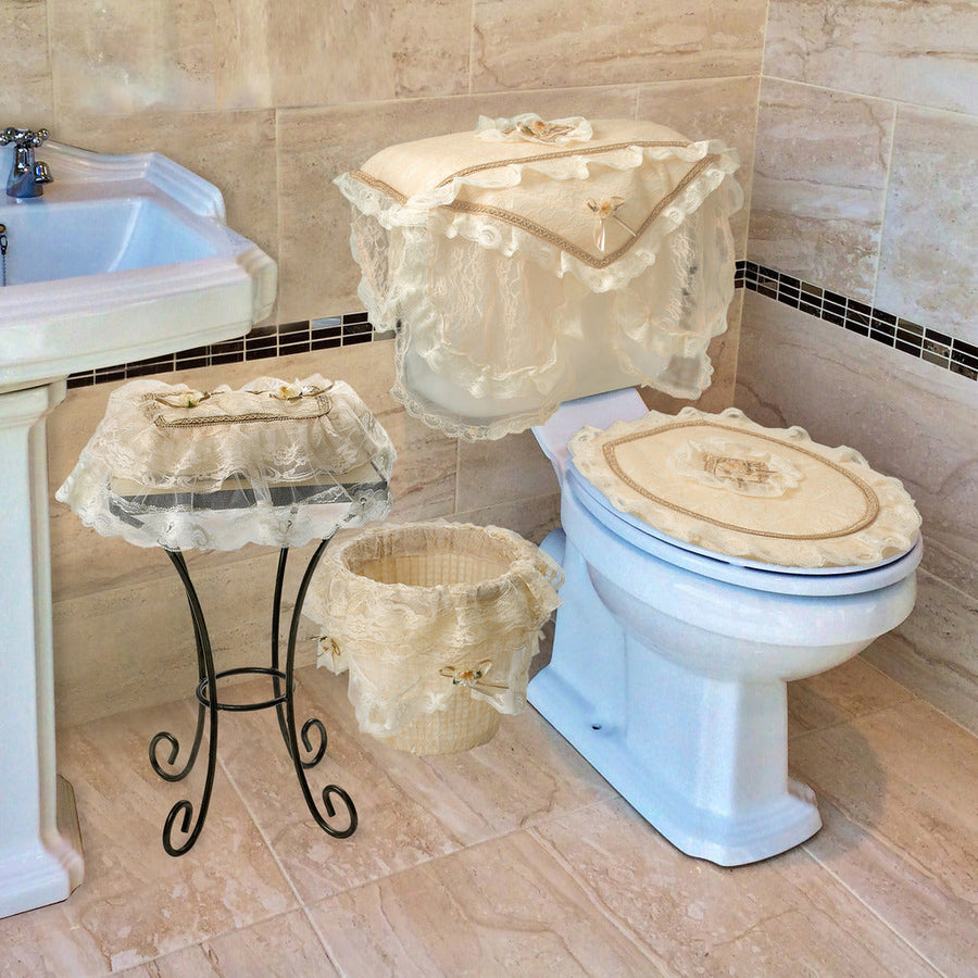 Luxurious And Elegant - Eden Lace Bathroom Tissue Box Cover