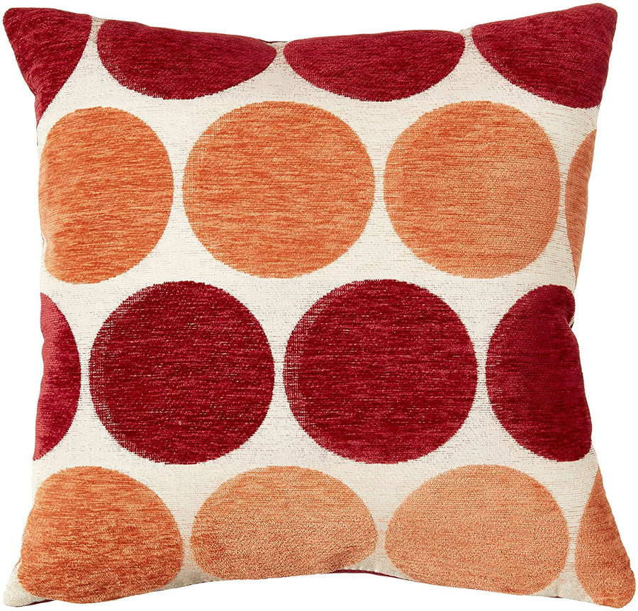 Chenille Circle Spots Pattern Decorative Accent Throw Pillow