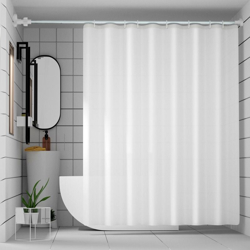 Violet Linen Fabric Shower Curtain Liner — Waterproof, Ivory or White