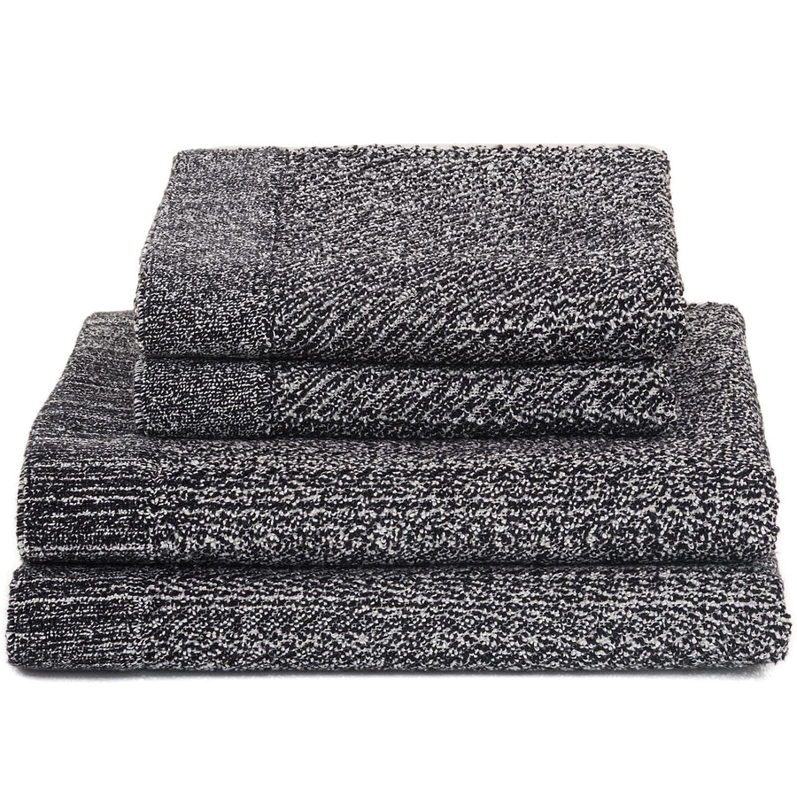 Violet Linen Diagonal Terry Towels — Black, Bath & Hand