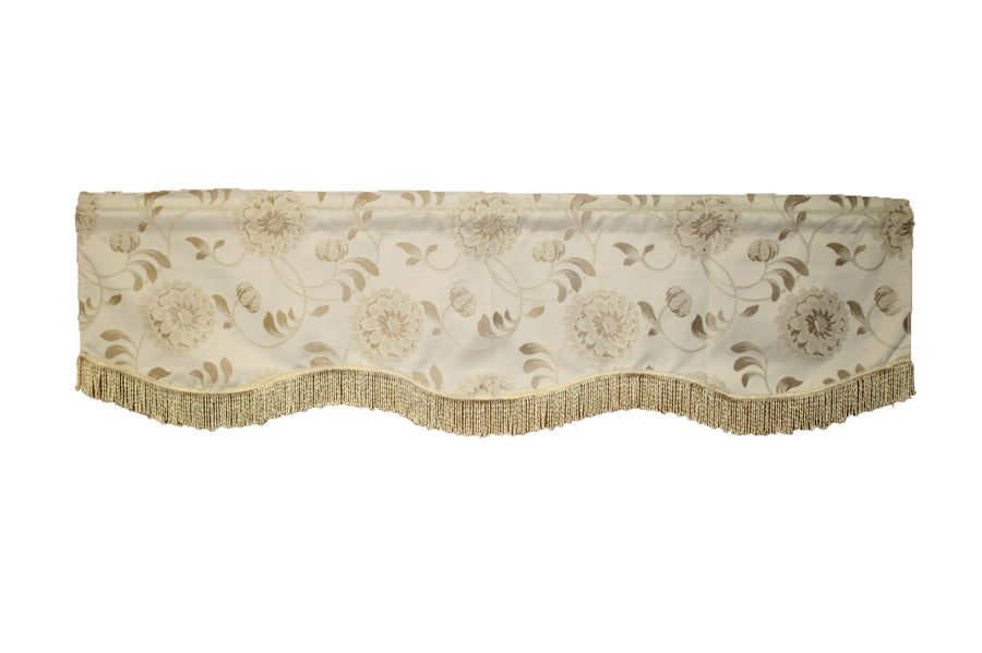 Legacy Damask Decorative Window Treatment Rod Pocket Curtain Straight Valance
