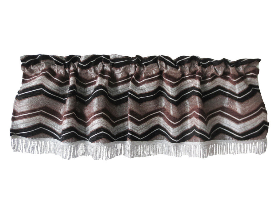 Luxurious Indiana Chenille Decorative Window Treatment Rod Pocket Curtain Straight Valance