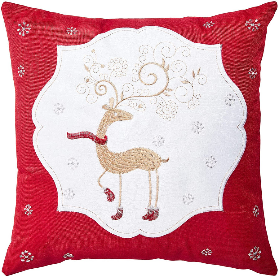 Seasonal Xmas Christmas Holiday Spirits Pattern Decorative Throw Pillow Cover