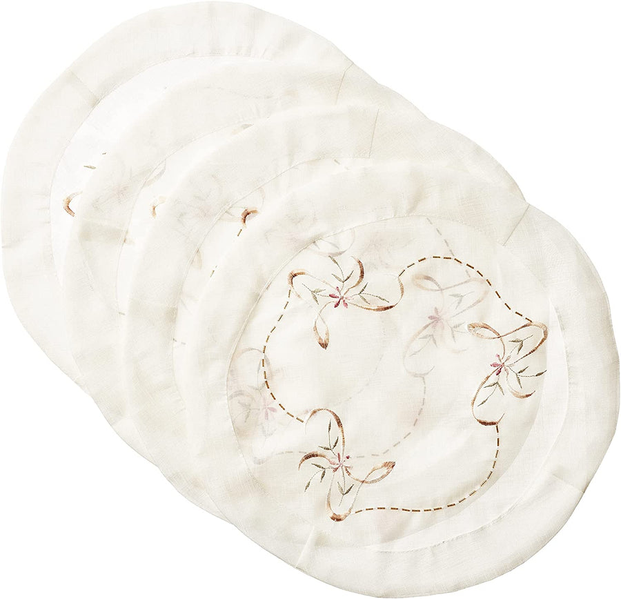 Beads Bows Lace Pattern Decorative Place Mats