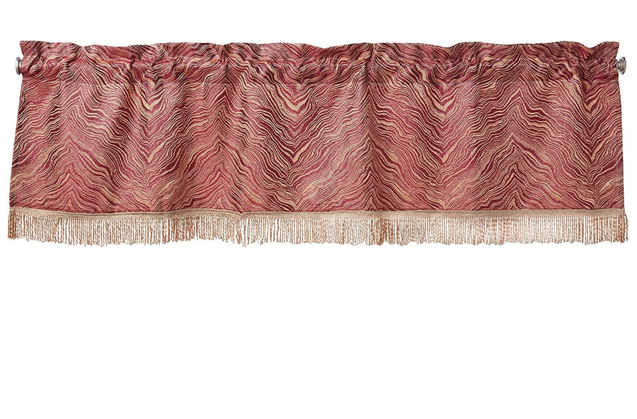 Boutique Zebra Patern Decorative Window Treatment Rod Pocket Curtain Straight Valance