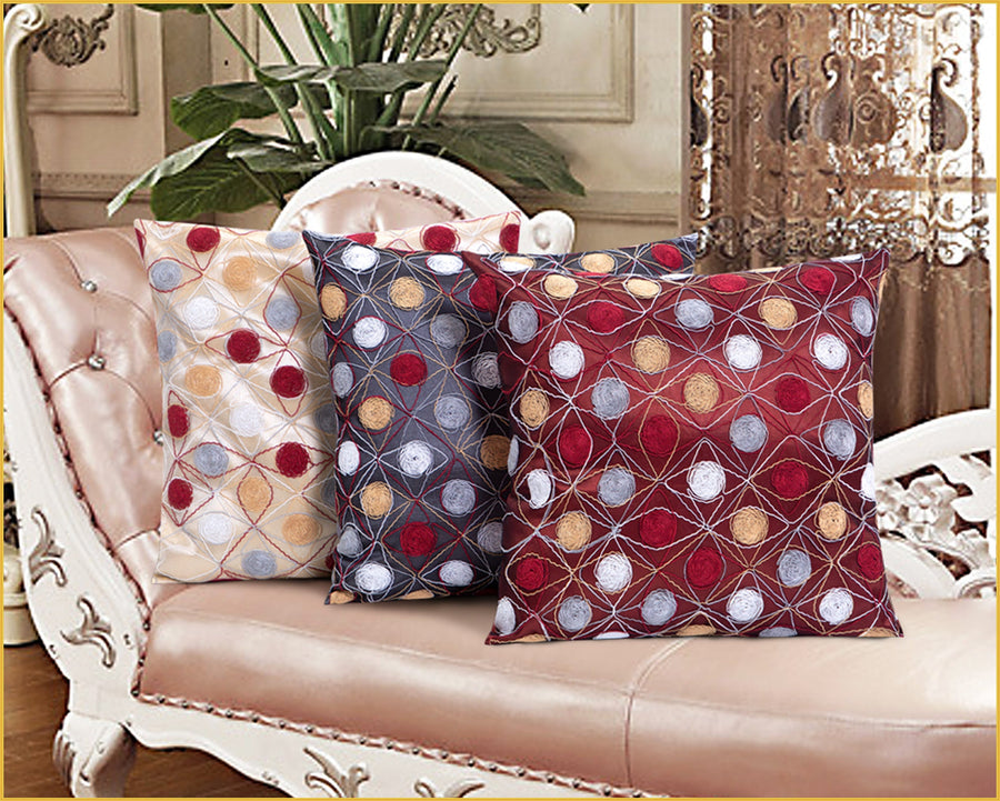 String Art Geometric Embroidery Pattern Decorative Accent Throw Pillow