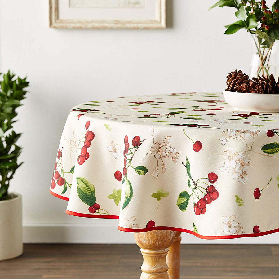 European Kitchen Cherries Vintage Tablecloths