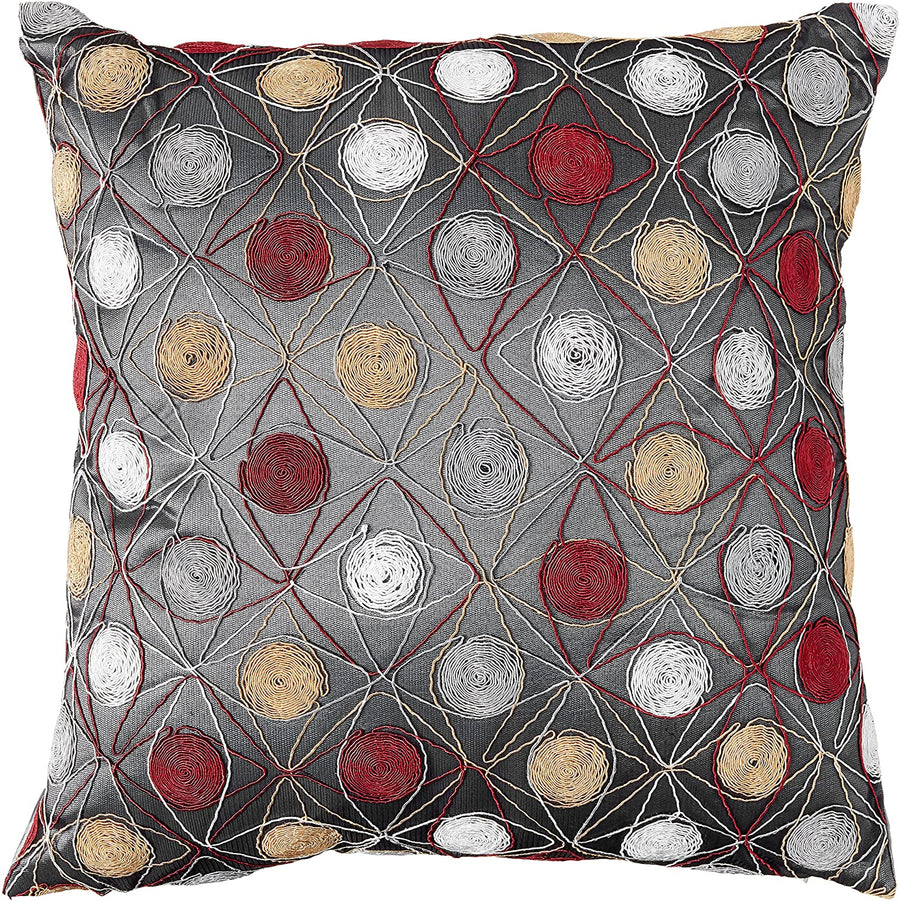 String Art Geometric Embroidery Pattern Decorative Accent Throw Pillow