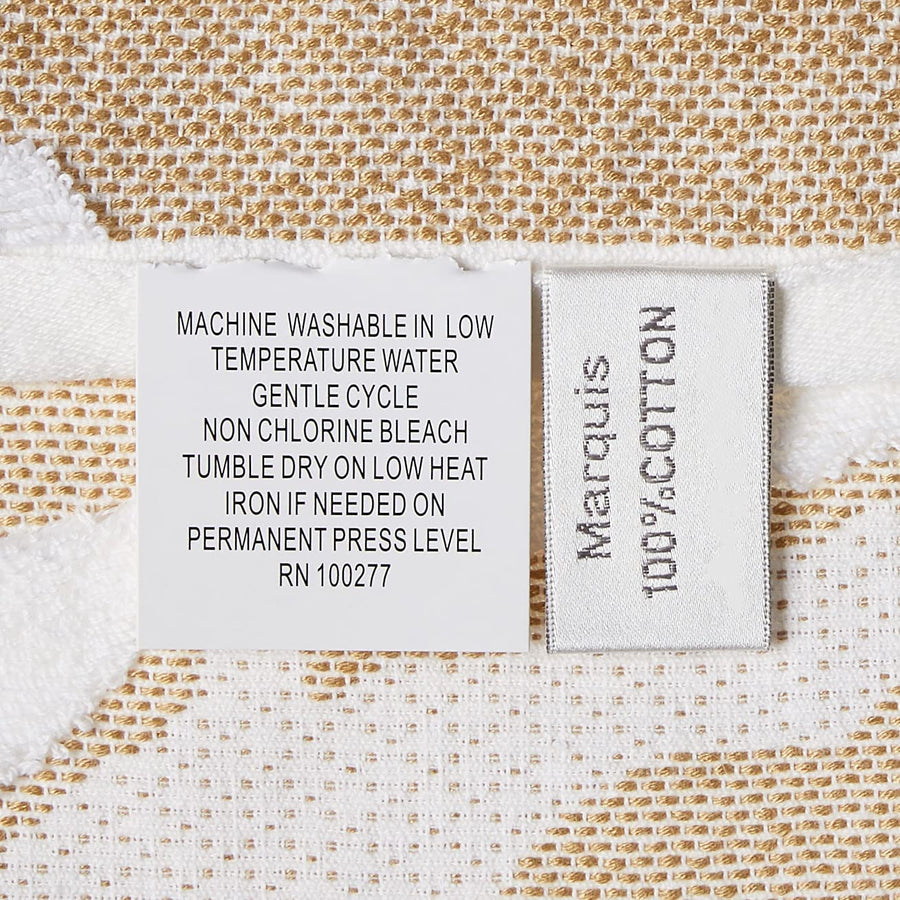 Violet Linen Marquis Gold Pattern Hand Towels Set of Two