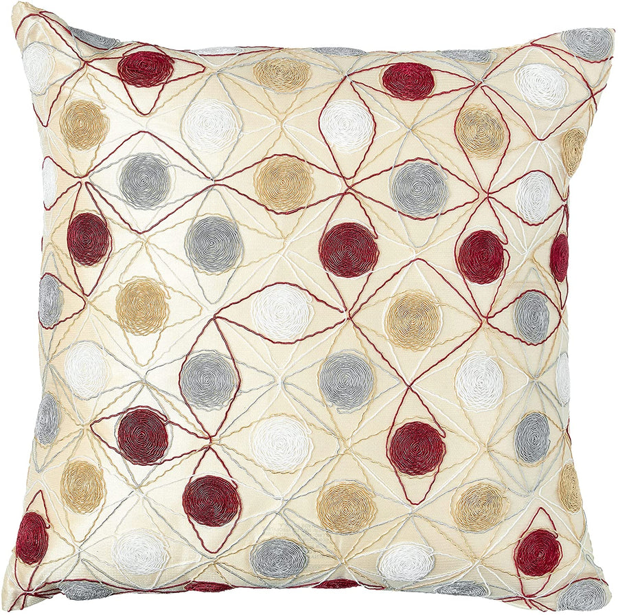String Art Geometric Embroidery Pattern Decorative Accent Throw Pillow
