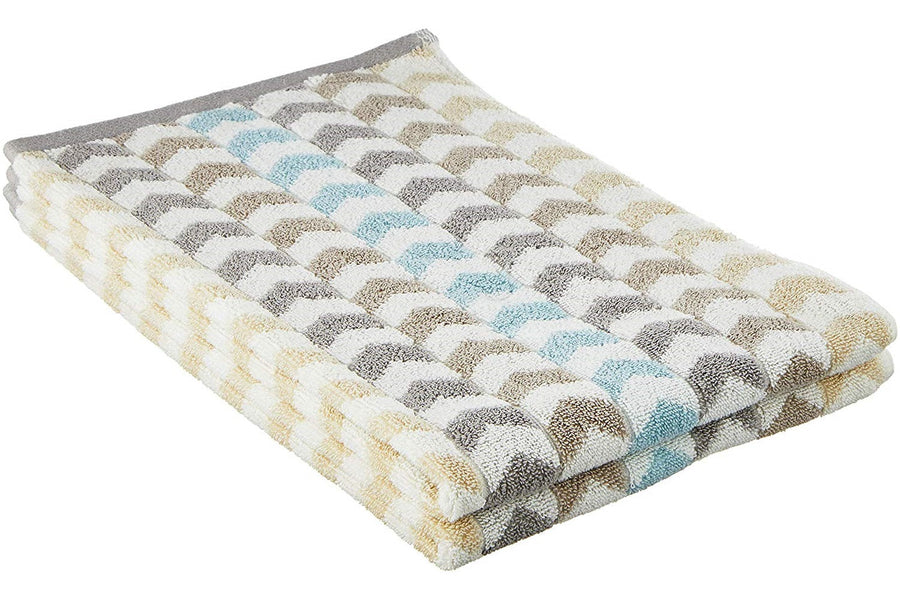 Violet Linen Versailles Multi Pattern Hand Towels Set of Two