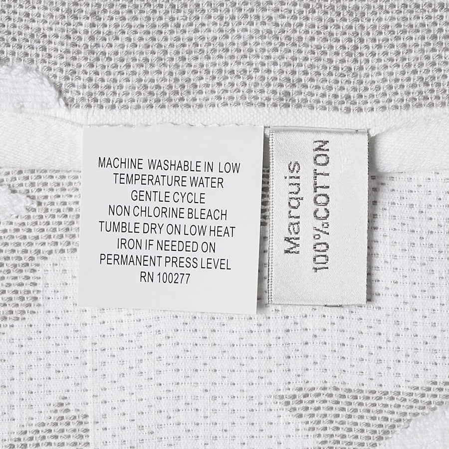 Violet Linen Marquis Silver Pattern Hand Towels Set of Two