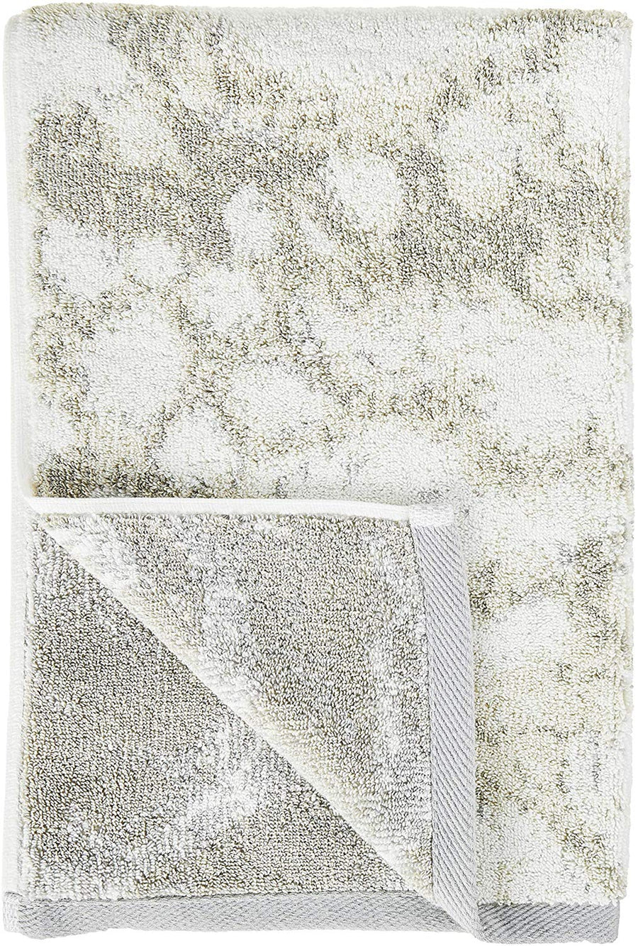 Violet Linen Marble Grey Pattern Hand Towels Set of Two