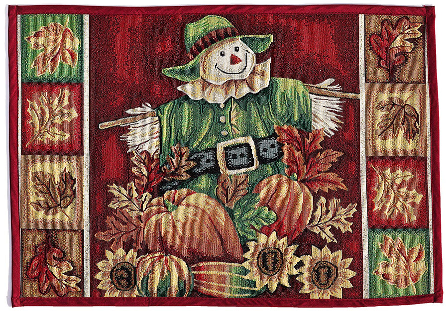 Fall Harvest Thanksgiving Autumn Leaves Sunflowers Fruits Pumpkins Tapestry Pattern Decorative Area Rug, Doormat