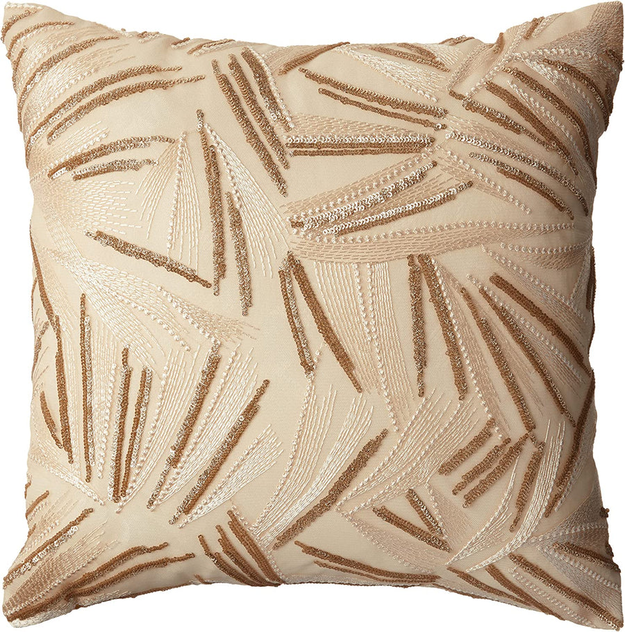 Rosetta Wheat Spikelets Pattern Decorative Accent Throw Pillow Cover
