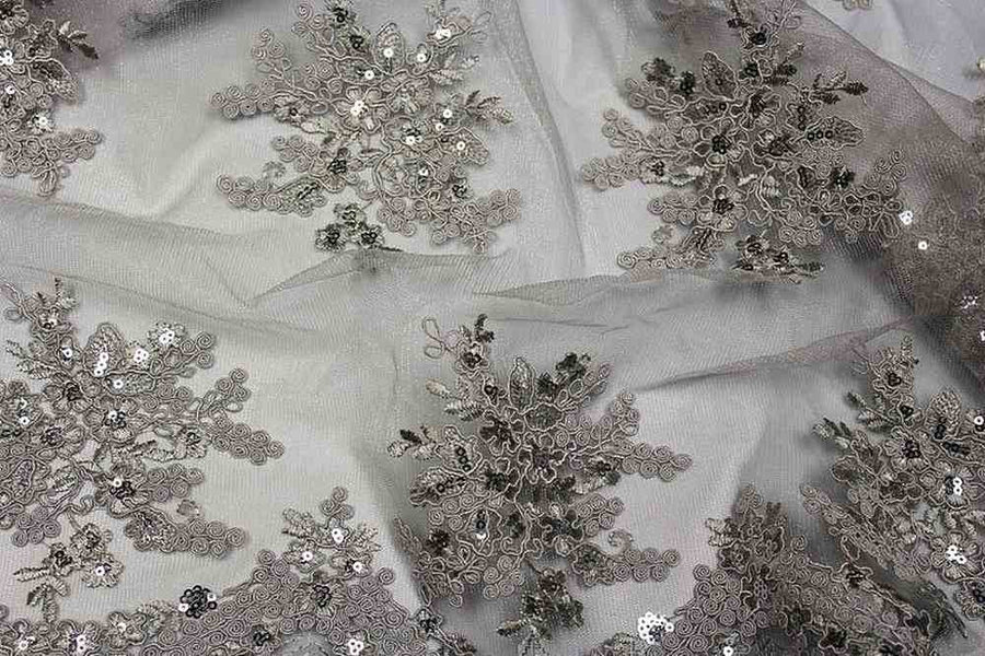 Alley Sequin Fabric – Grey