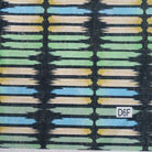 Green/Black AURURA Rectangular Blocks Digital Print Metallic Fabric - Cotton Hand - 58 Inch. in Width Fabric by the Yard - 58 Inch Wide
