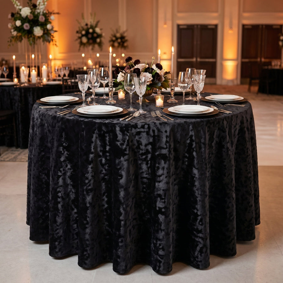 Allendale Black Tablecloth — styled table