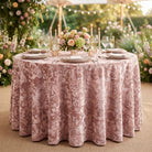 Allendale Blush Tablecloth — styled table